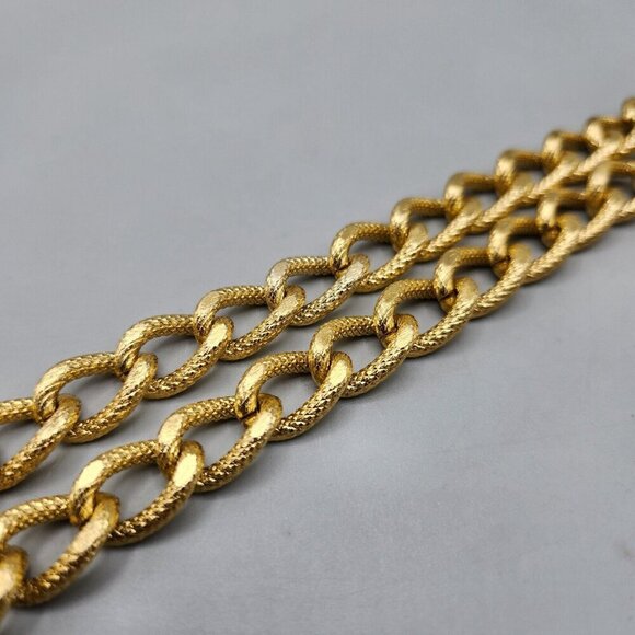 Emma James Sunburst Flower Necklace Liz Claiborne Gold Tone Curb Chain NWT - Picture 5 of 9